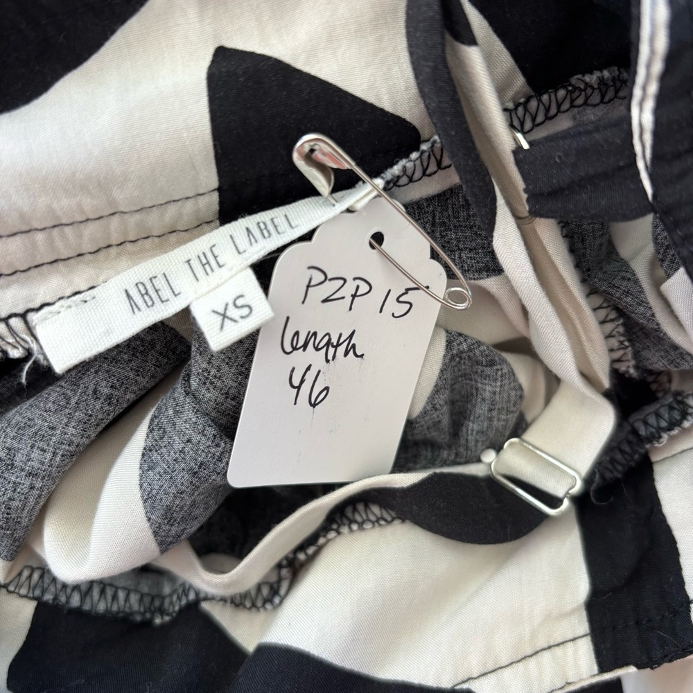 Abel The Label Black and White Abstract Maxi Dress XS - Picture 6 of 7